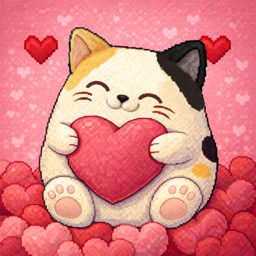 CushCat Valentine Illustration